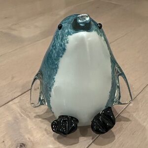 West Elm Glass Penguin Decoration